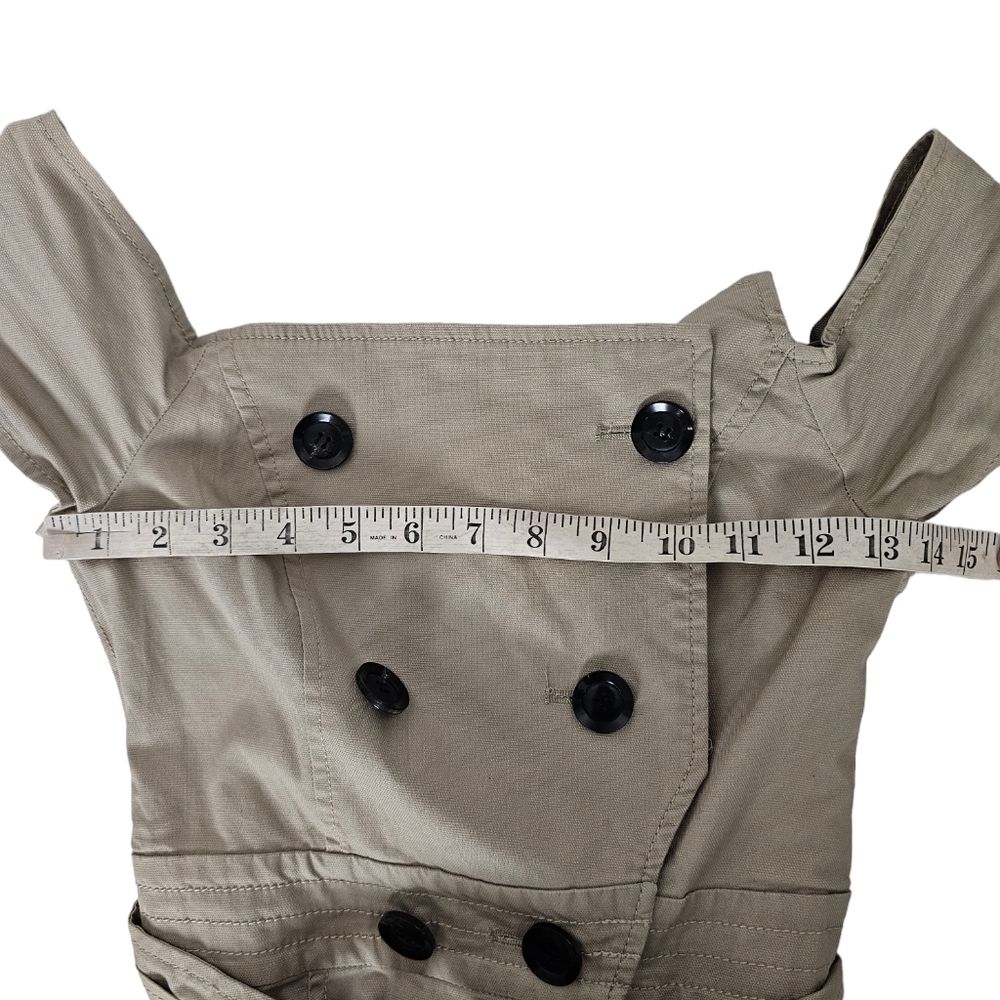 Marissa Webb Jensen Dress Midi Cotton Button Down Belted Tan Size XS - Picture 4 of 8